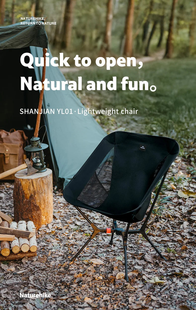 Naturehike Ultralight Folding Camping Chair 200kg load