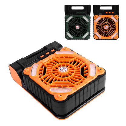 Solar Fan, 4 Speed w/LED Light, Timer
