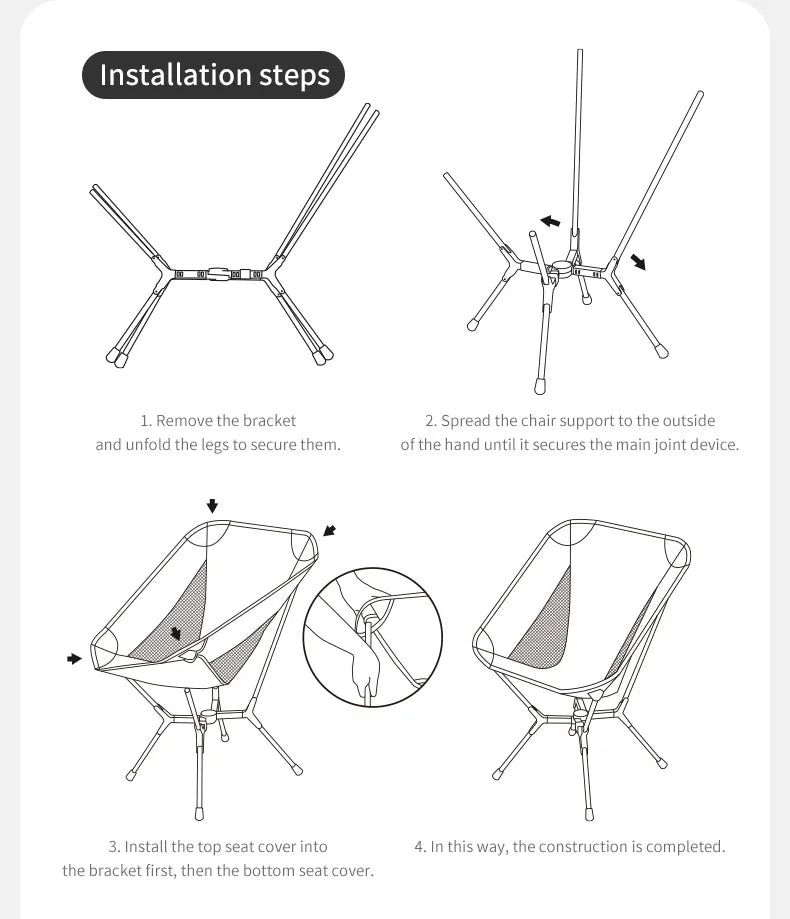 Naturehike Ultralight Folding Camping Chair 200kg load