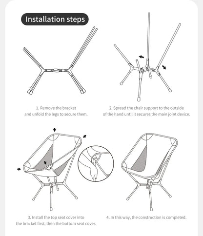Naturehike Ultralight Folding Camping Chair 200kg load