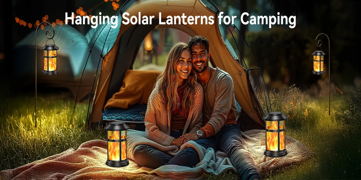 2 Pack Solar Flame LED Lights, 2 Modes