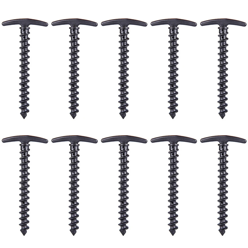10pcs Camping Peg Screw Stakes