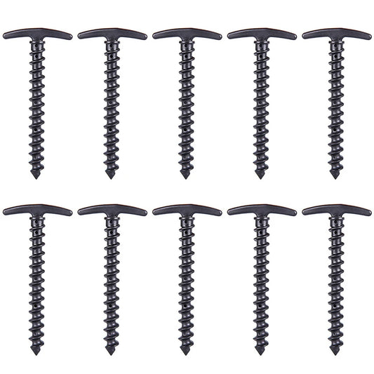 10pcs Camping Peg Screw Stakes