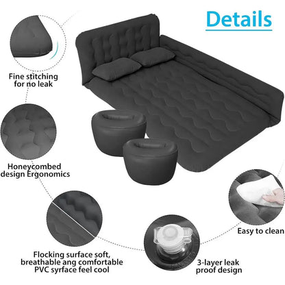 Car, SUV Air Mattress, Electric Pump, 2 Inflatable Pillows