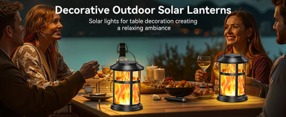 2 Pack Solar Flame LED Lights, 2 Modes