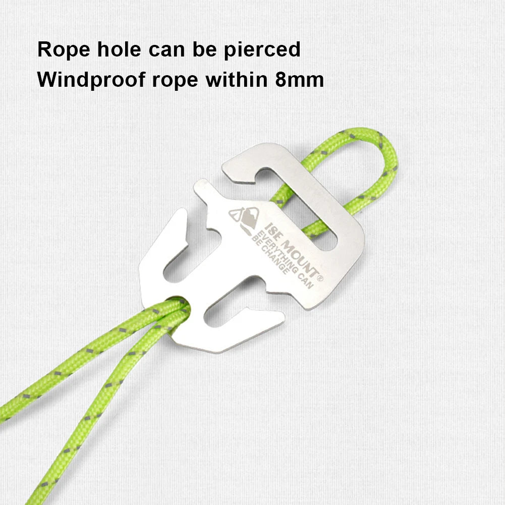 5&10Pcs Camping Tent Cord Rope Fastener