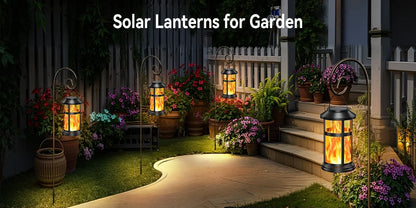2 Pack Solar Flame LED Lights, 2 Modes
