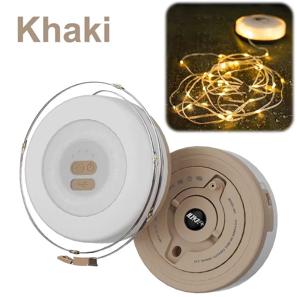 LED Camping Fairy Lights, 7 Lighting Modes 200LM,1800Mah