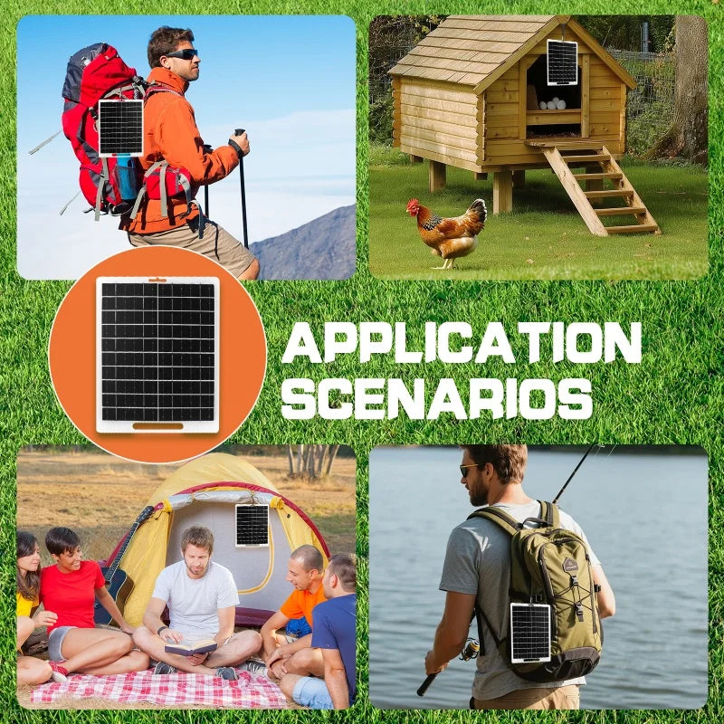 Solar Panel 30W With USB Waterproof Outdoor
