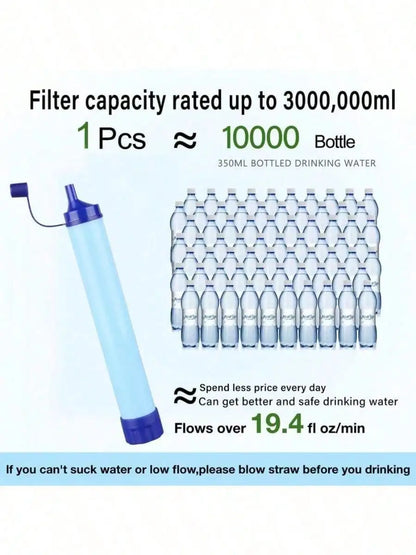 1pc Outdoor Camping Portable Water Filter Straw