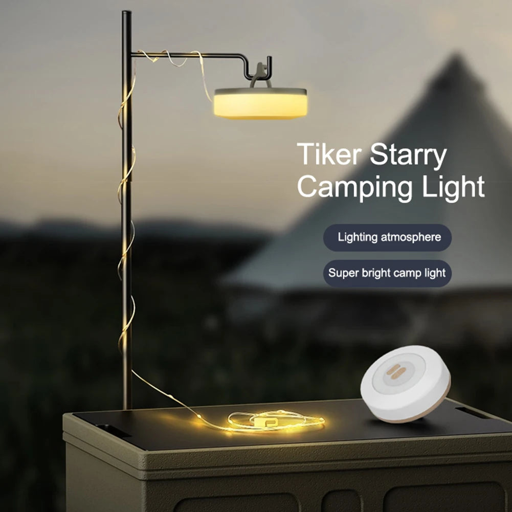LED Camping Fairy Lights, 7 Lighting Modes 200LM,1800Mah