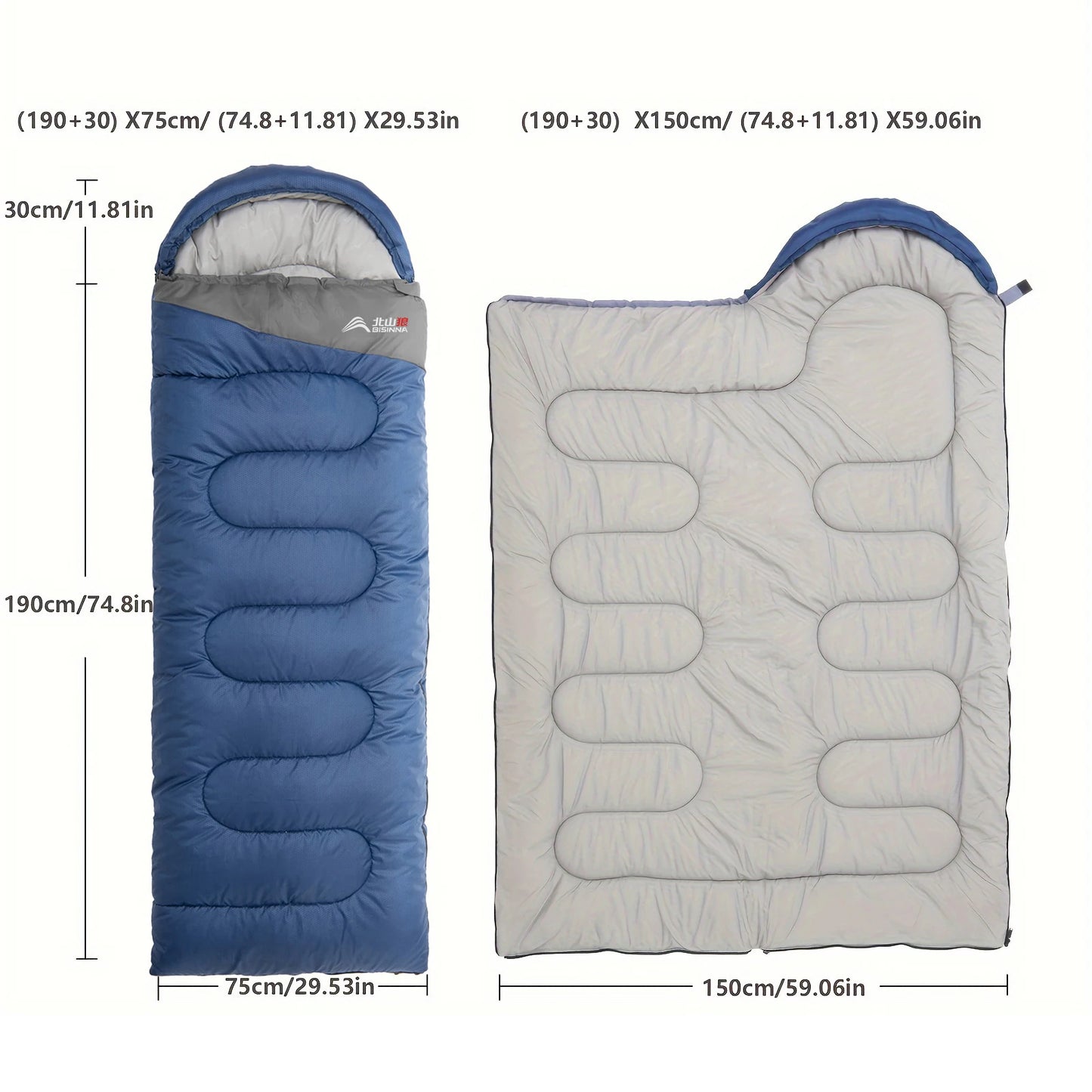 BISINNA Camping Sleeping Bag Ultralight Waterproof