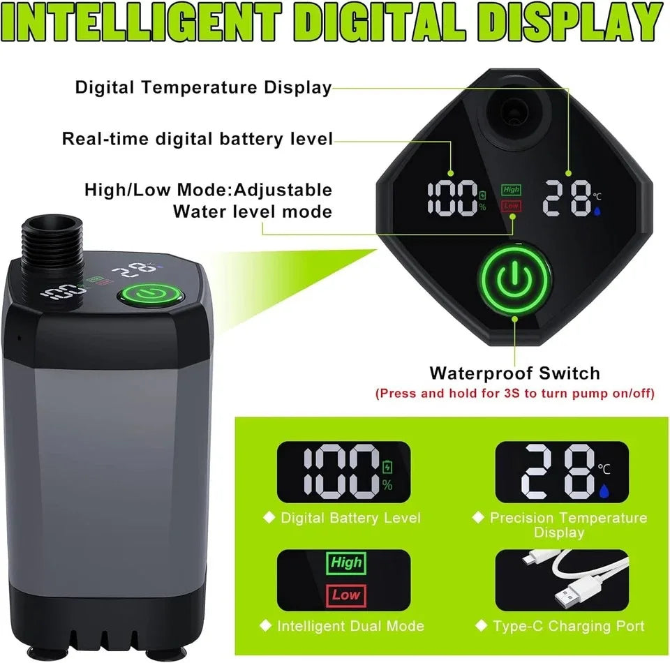 Portable Shower, 4 spray modes, 6000mAh Rechargeable