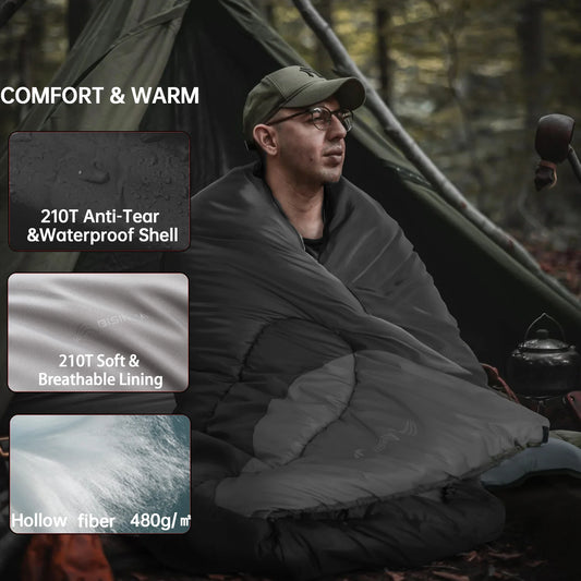 BISINNA Outdoor Camping Sleeping Bag Ultralight Waterproof