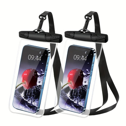 Universal IPX8 Waterproof Phone Case (2 Packs) - Up To 7", Adjustable Neck Lanyard