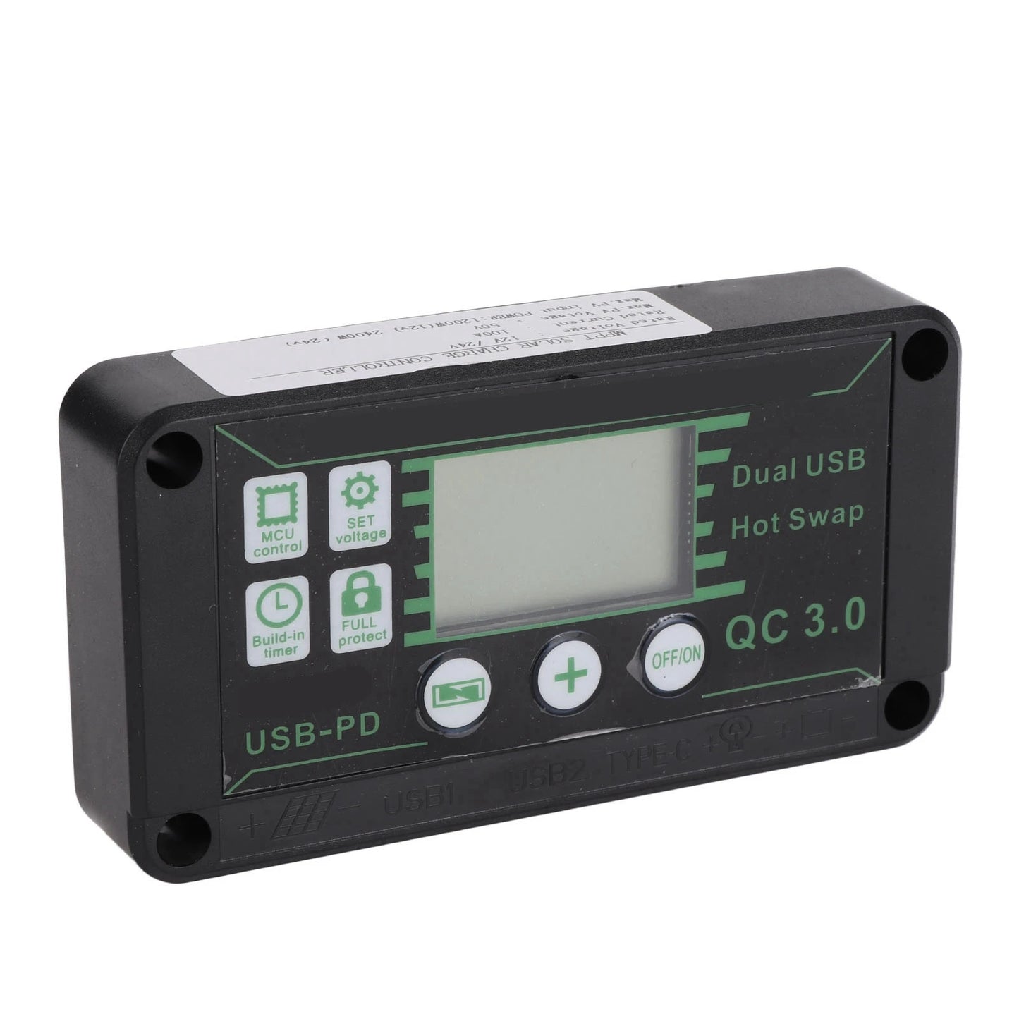 Portable 600W Solar Panel Charger, 100A Charge Controller