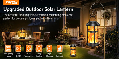 2 Pack Solar Flame LED Lights, 2 Modes