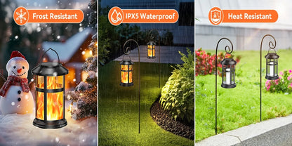 2 Pack Solar Flame LED Lights, 2 Modes