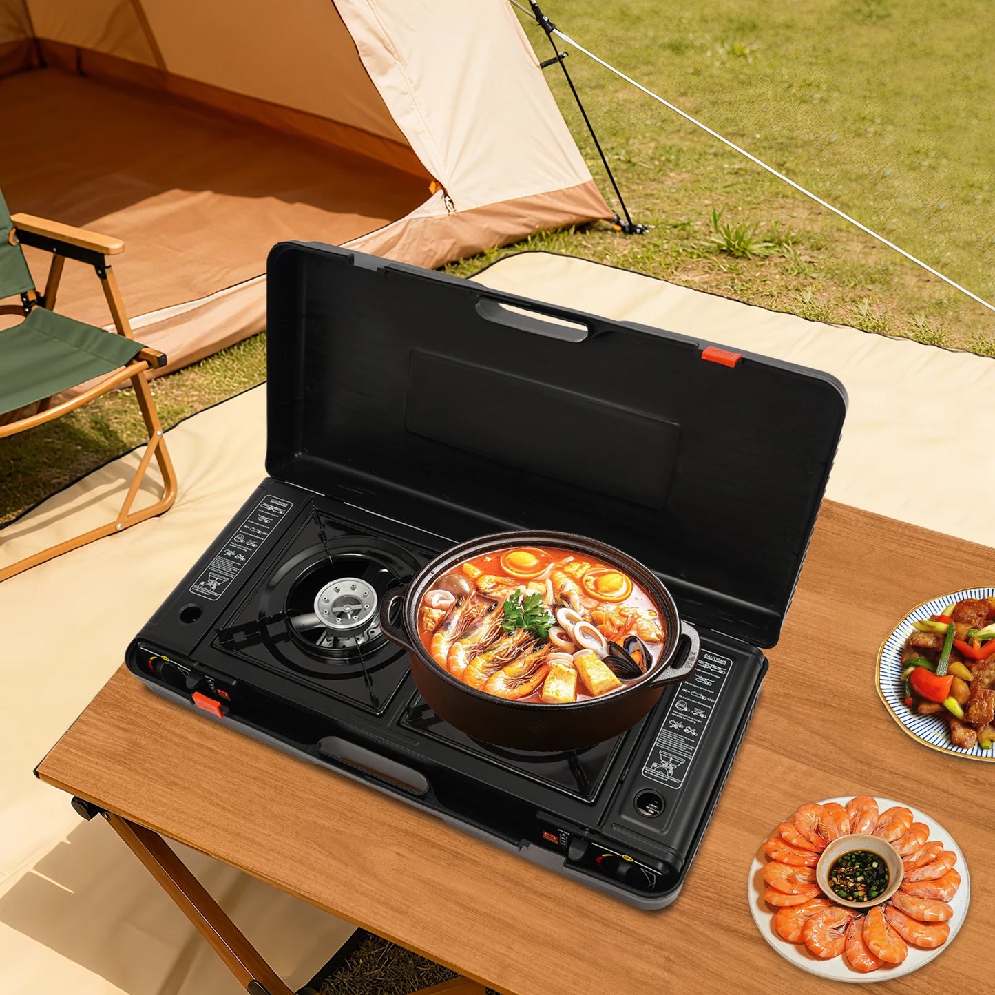 2-Burner Portable Gas Stove