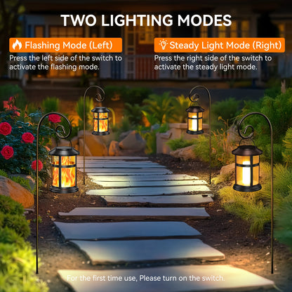 2 Pack Solar Flame LED Lights, 2 Modes
