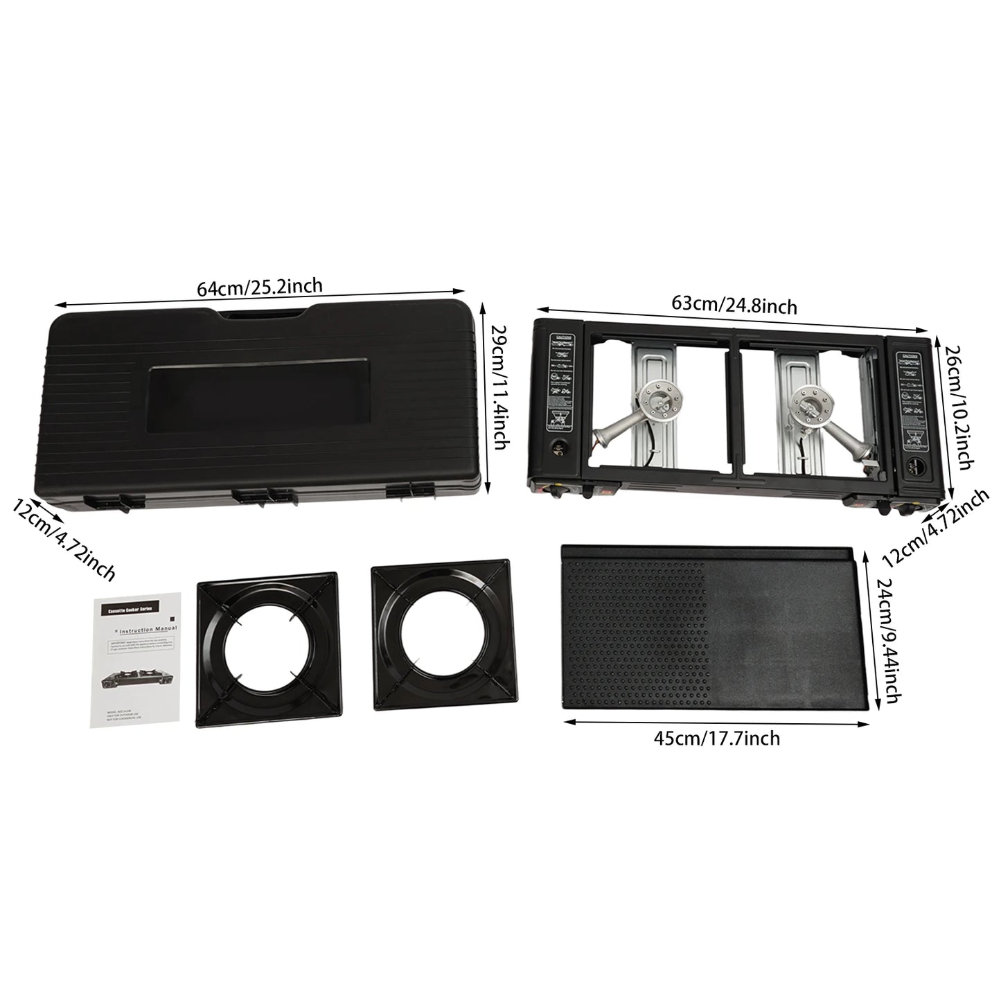 2-Burner Portable Gas Stove