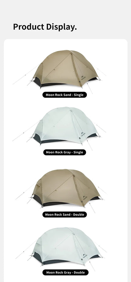 Naturehike Mongar UL 1Person Ultralight Camping Tent, Double Layer, Waterproof