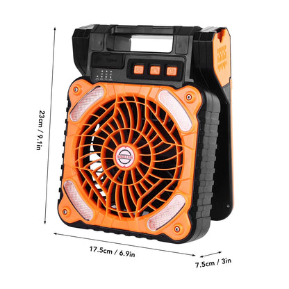 Solar Fan, 4 Speed w/LED Light, Timer
