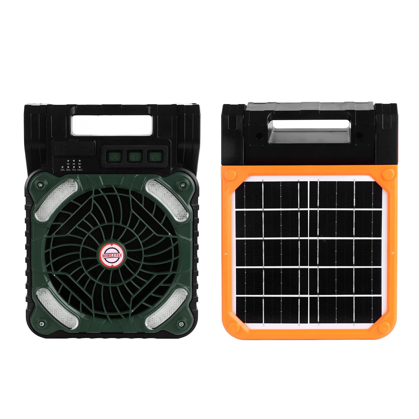 Solar Fan, 4 Speed w/LED Light, Timer