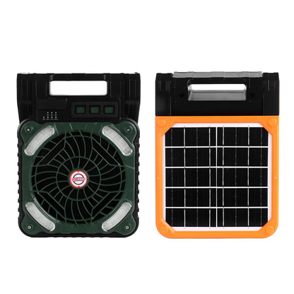 Solar Fan, 4 Speed w/LED Light, Timer