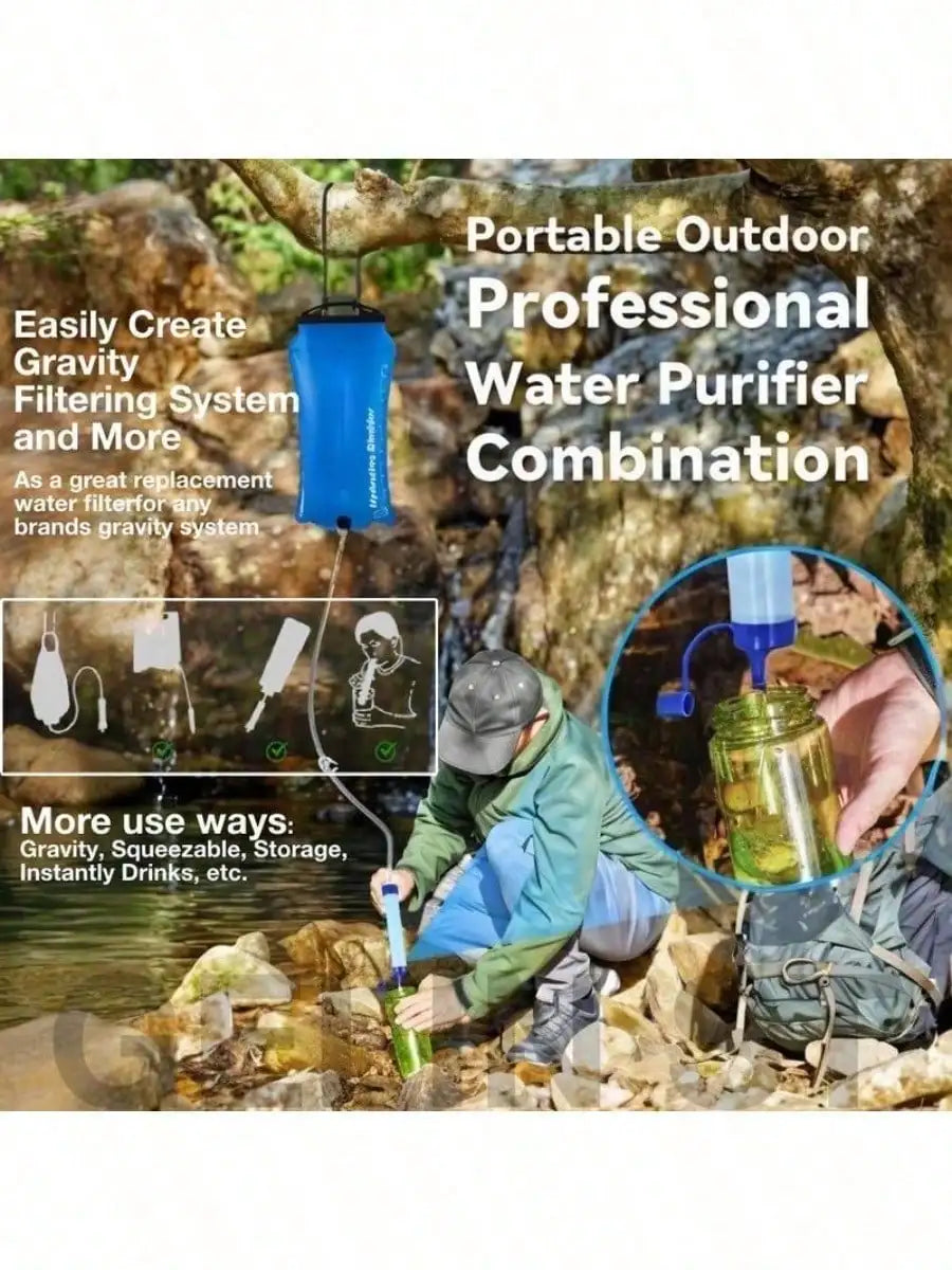 1pc Outdoor Camping Portable Water Filter Straw