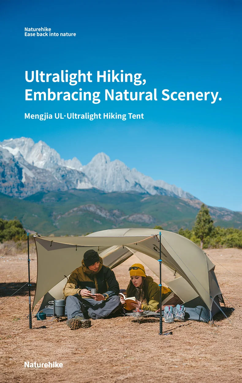 Naturehike Mongar UL 1Person Ultralight Camping Tent, Double Layer, Waterproof