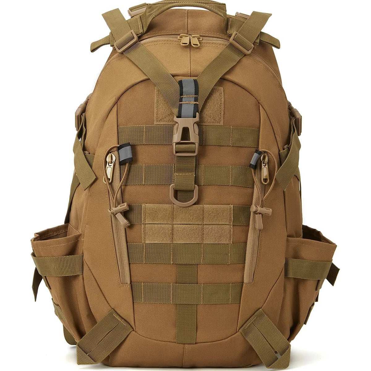 Tactical backpacks, modular loading systems, featuring reflective strips