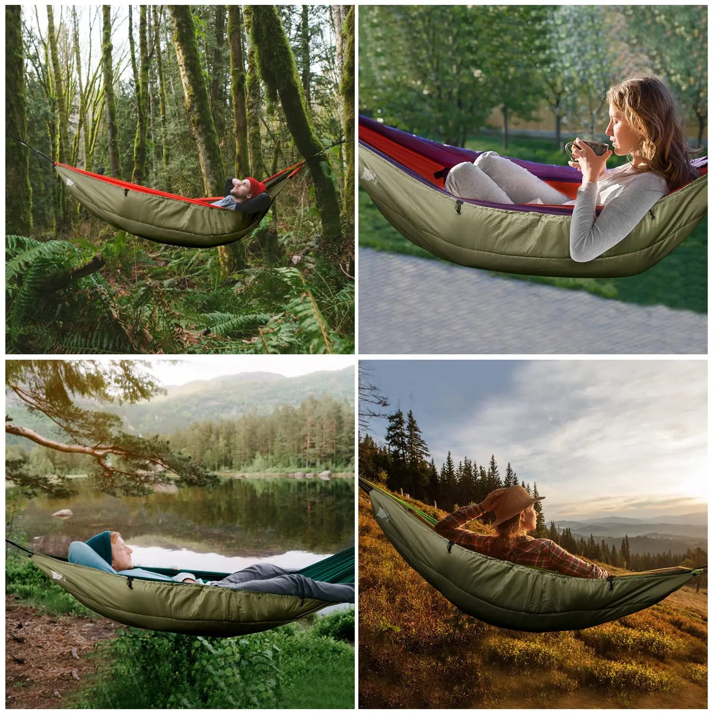 Night Cat Hammock Underquilts Sleeping Bag, 5-20℃ 8x3.6ft