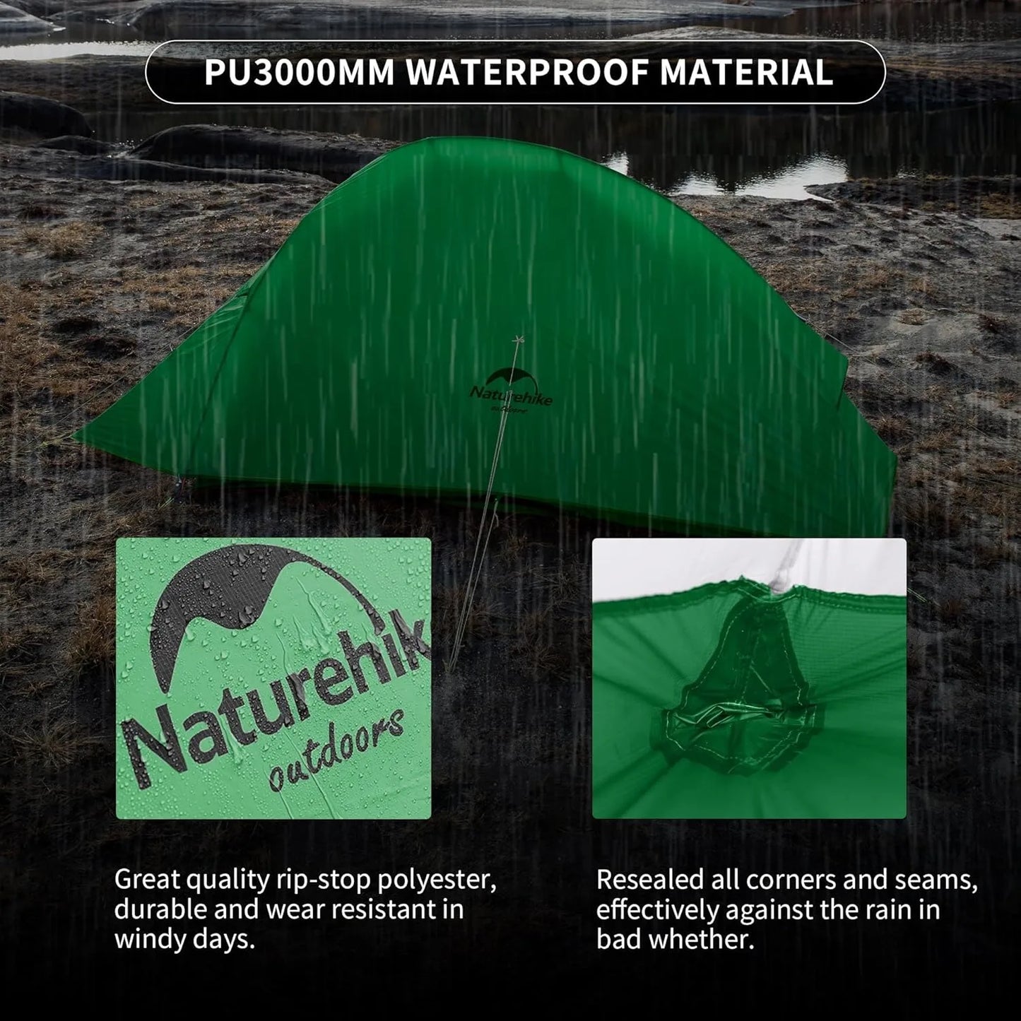 Naturehike Cloud Up 2 Person Camping Tent Waterproof Ultralight 3-4 Season Outdoor Hiking Backpacking Shelter