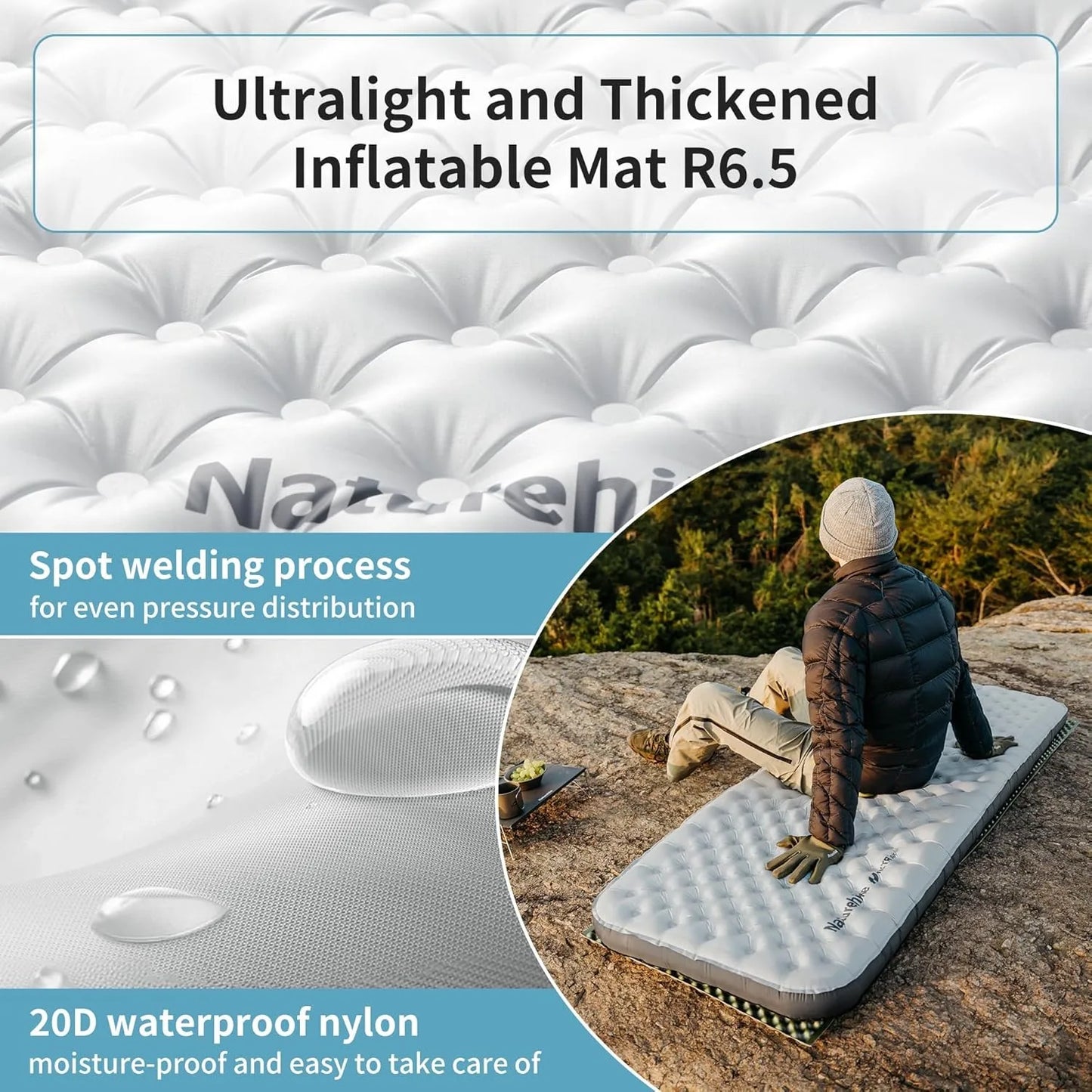 Naturehike R6.5 Air Mattress 10cm Thickened Ultralight Sleeping Pad