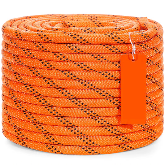 SucceBuy 120ft Dual-Weave Polyester Cord 3/8 in, 48-Strand Multi-Use Rope