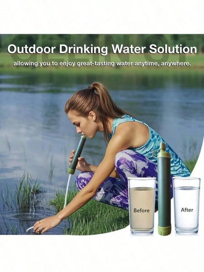 1pc Outdoor Camping Portable Water Filter Straw