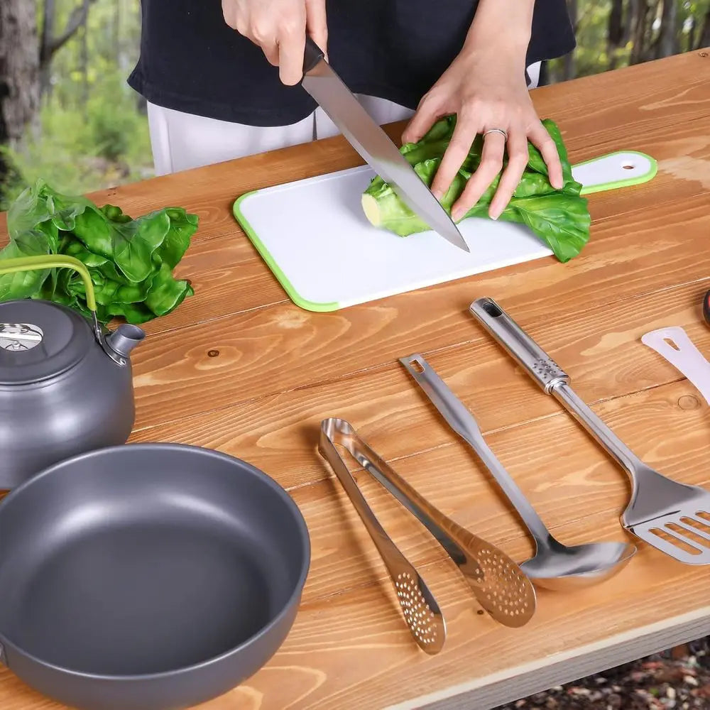 42-Piece Camping Cookware Set: Non-Stick Lightweight