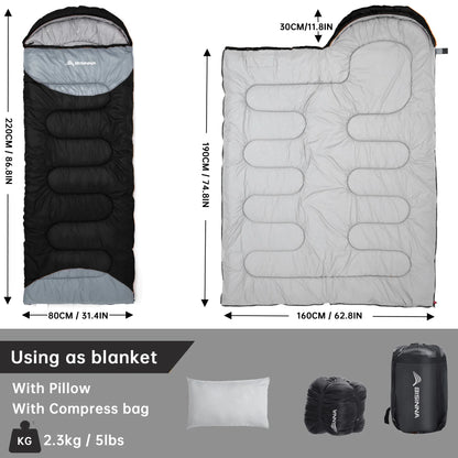 BISINNA Outdoor Camping Sleeping Bag Ultralight Waterproof