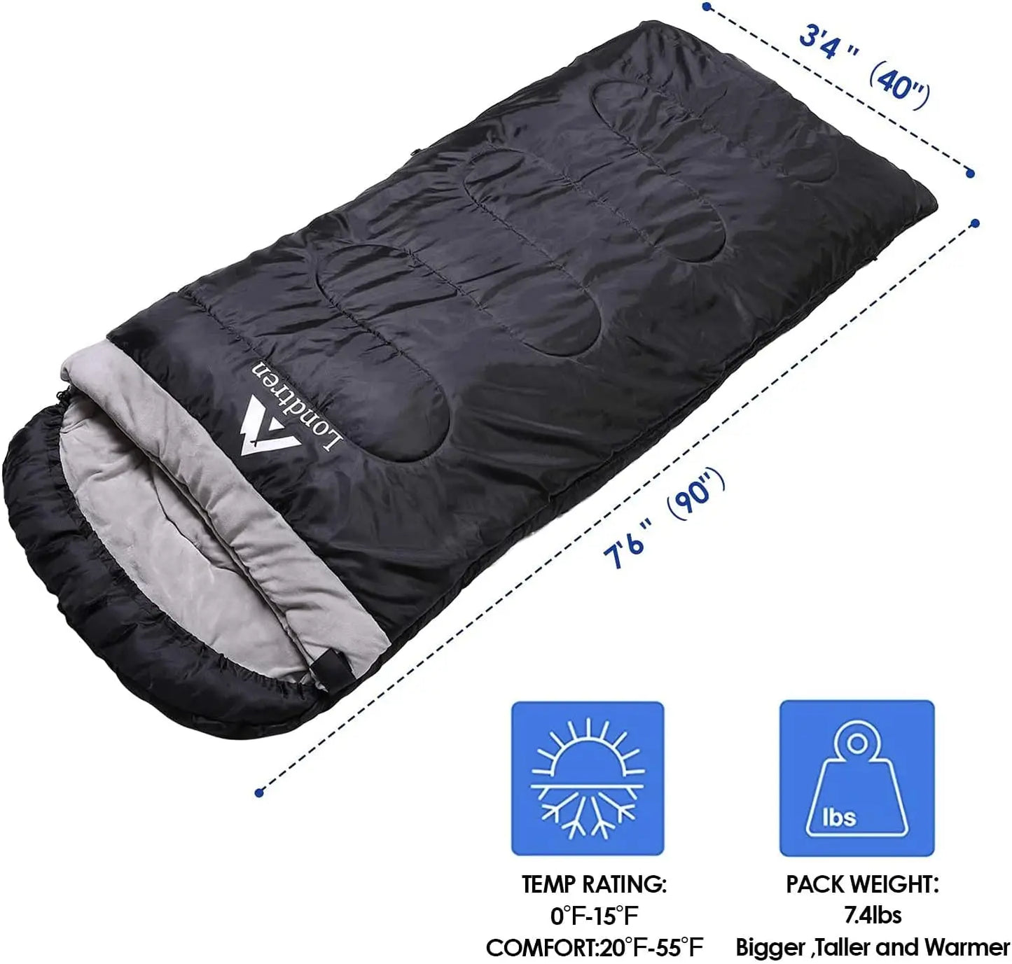 Large 0 Degree Sleeping Bag