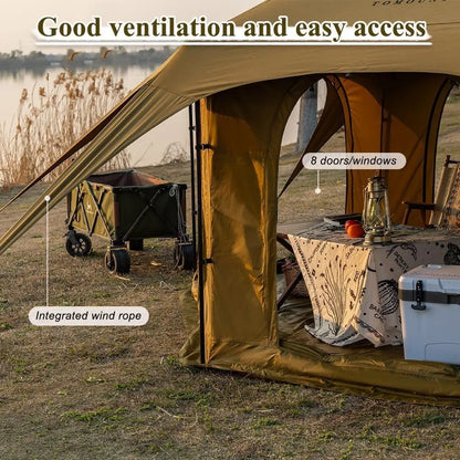 16.4ft x 9.2ft Canvas Wall Tent with Stove Jack