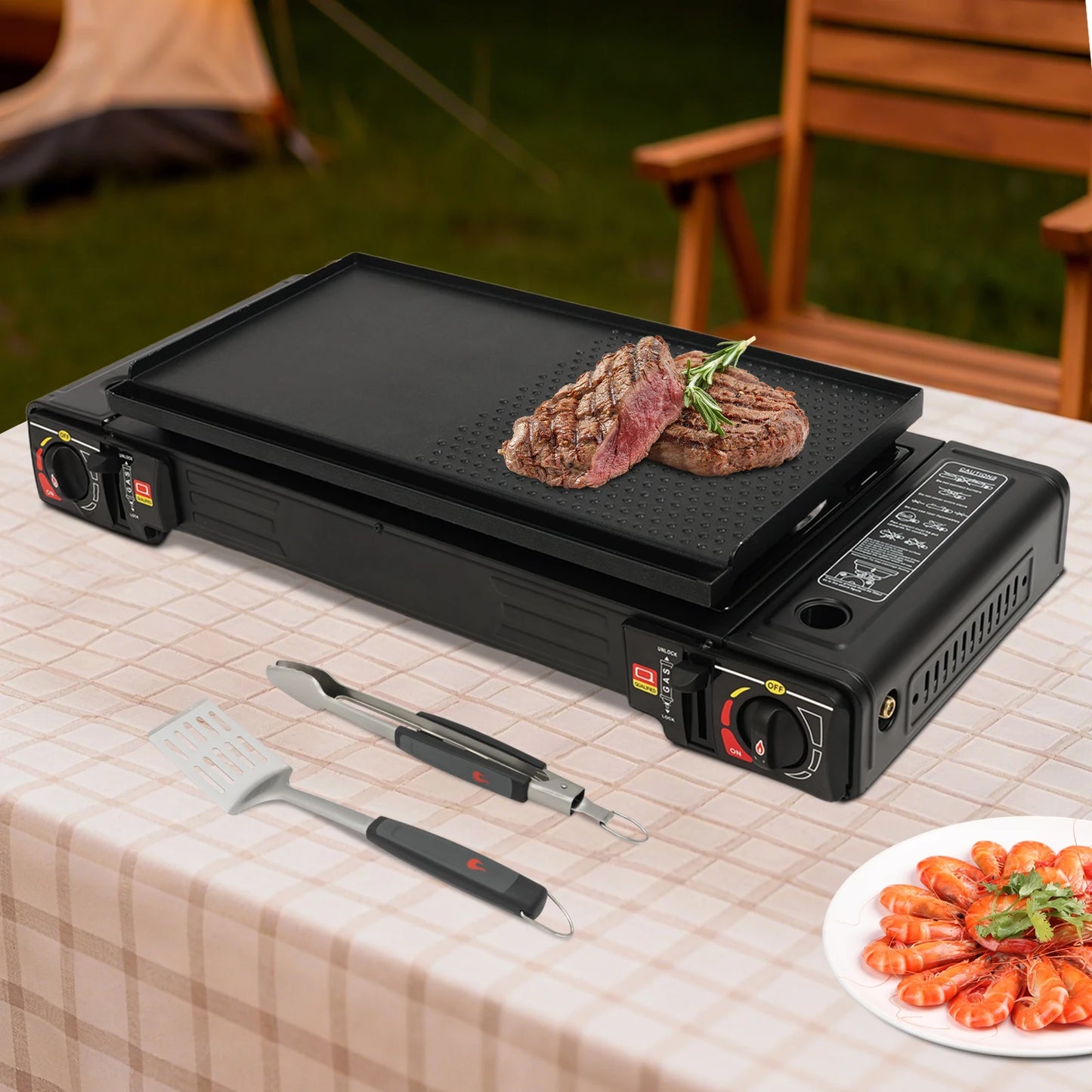2-Burner Portable Gas Stove