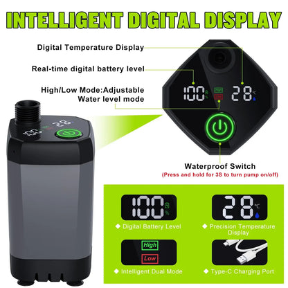 Portable Shower, 4 spray modes, 6000mAh Rechargeable