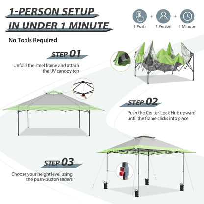 13x13 Straight Leg Pop-Up Canopy Tent
