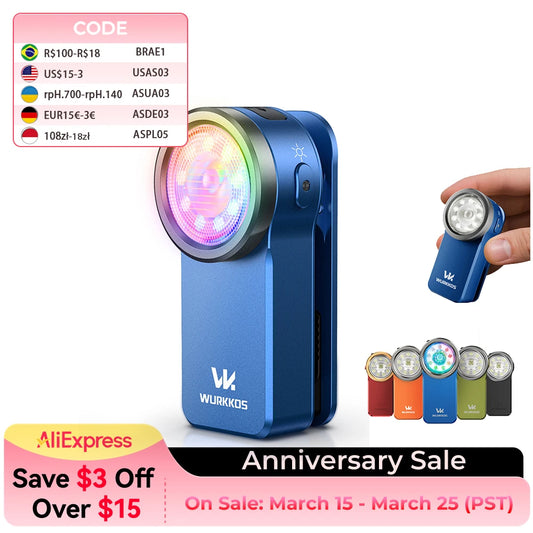 Wurkkos: USB Rechargeable Pocket Flashlight with Magnet
