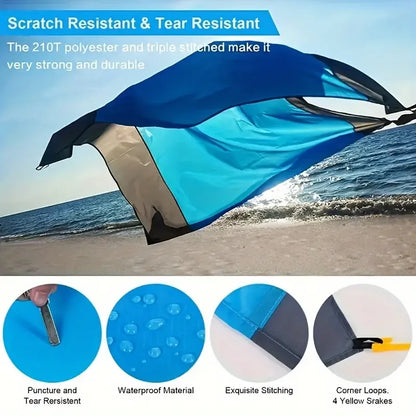 Large Waterproof Blanket, Blue