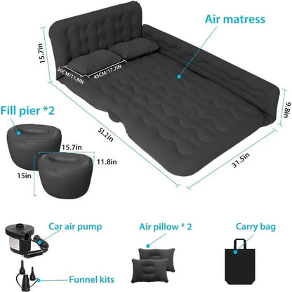 Car, SUV Air Mattress, Electric Pump, 2 Inflatable Pillows
