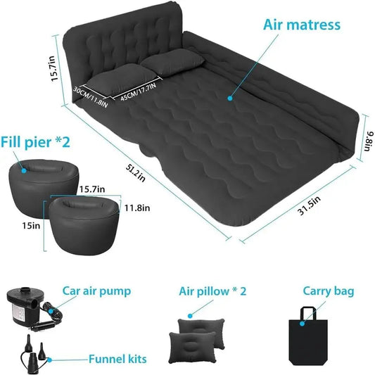 Car, SUV Air Mattress, Electric Pump, 2 Inflatable Pillows