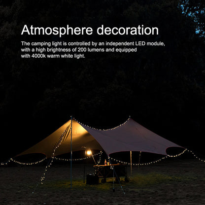 LED Camping Fairy Lights, 7 Lighting Modes 200LM,1800Mah
