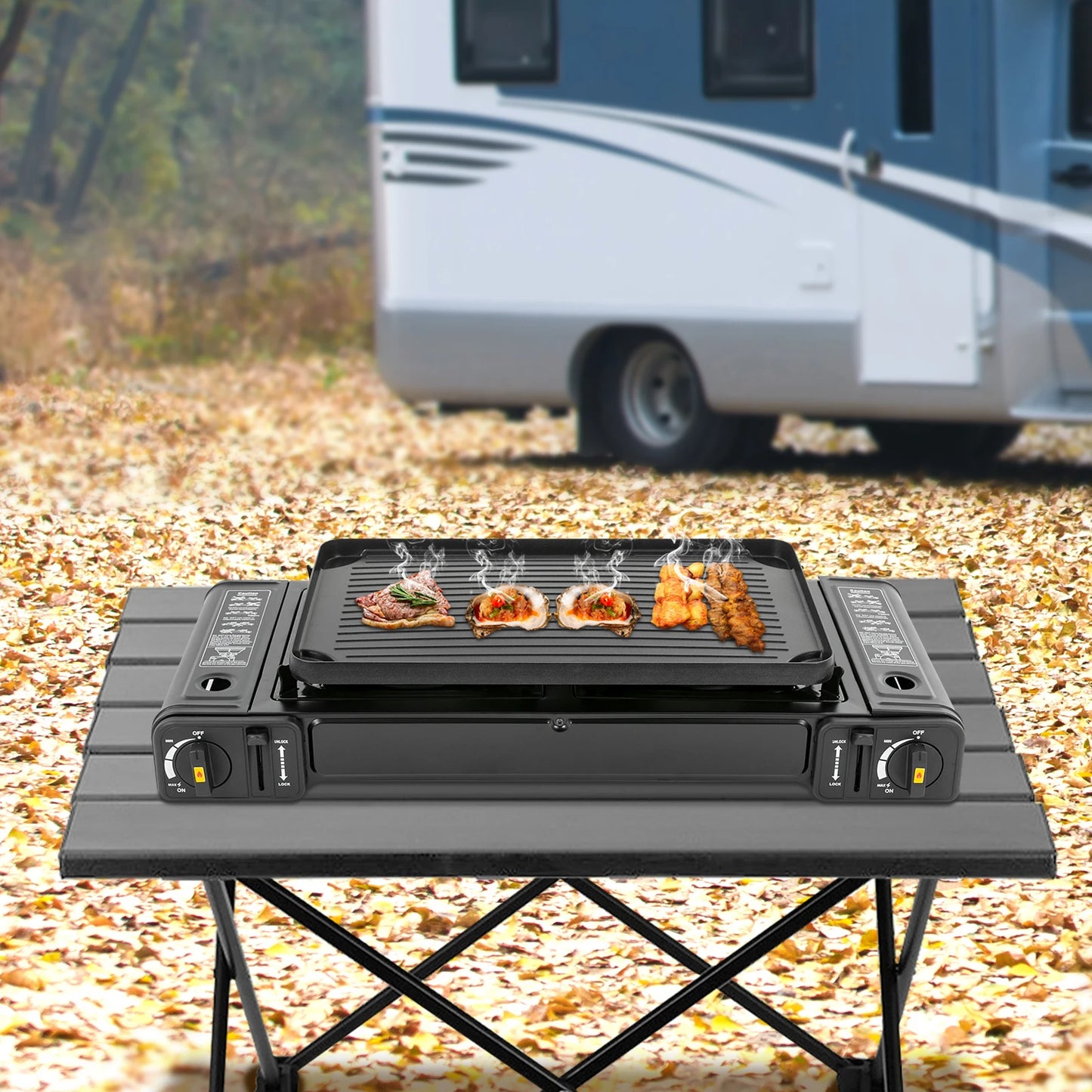Double Head Barbecue Gas stove